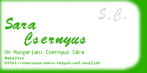 sara csernyus business card