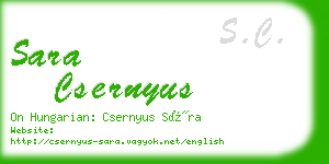 sara csernyus business card